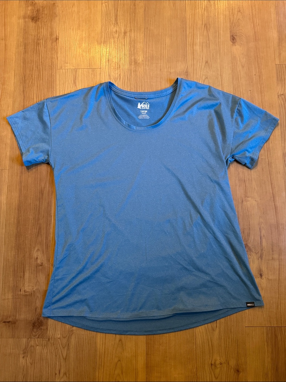 REI Women's Short Sleeve Athletic Tee in Sky Blue